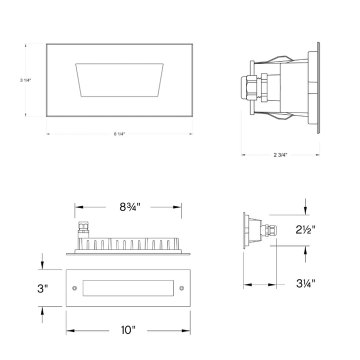 Hinkley Dash 12V Outdoor Recessed Brick Light