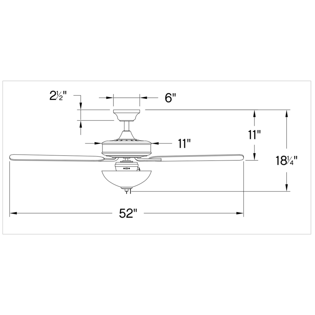 Hinkley Metro Ceiling Fan with Light (view 2)