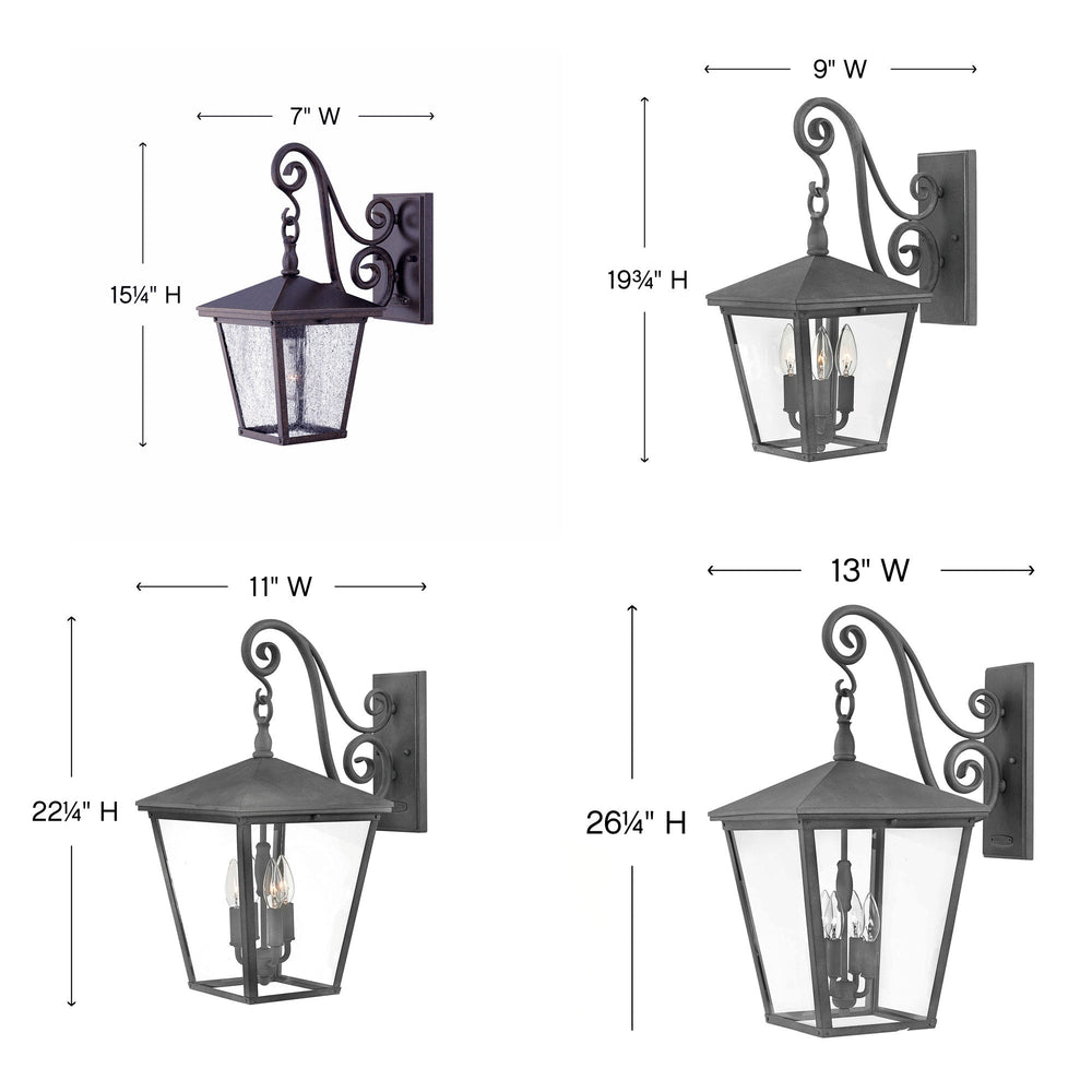 Hinkley Trellis 120V Outdoor Hanging Scroll Wall Sconce