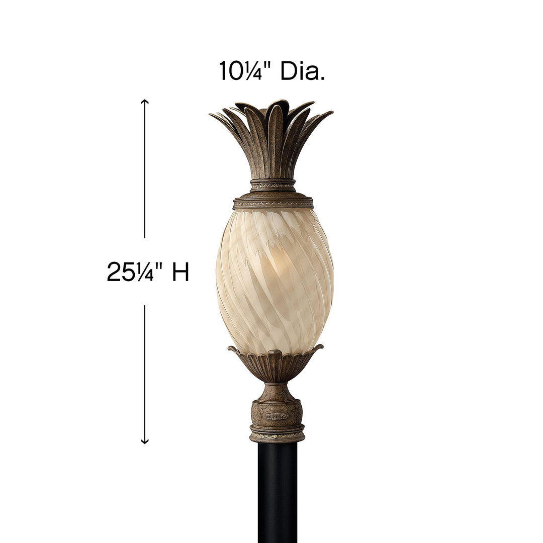 Hinkley Pineapple 120V Outdoor Post / Pier Mount Amber Optic