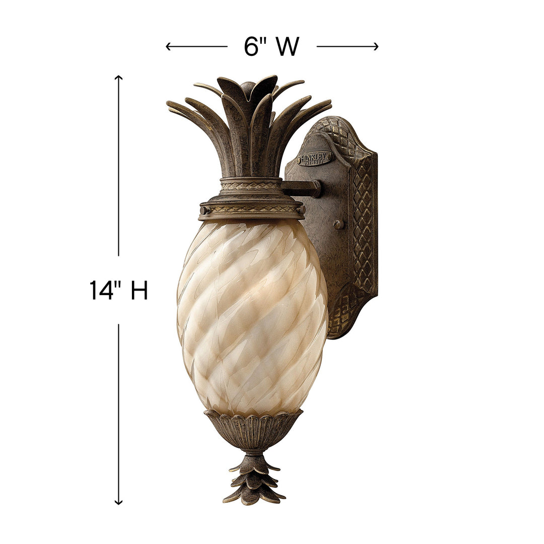 Hinkley Pineapple 120V Outdoor Wall Sconce Amber Optic