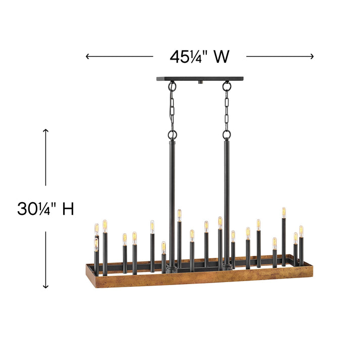 Hinkley Wells Rectangle Chandelier