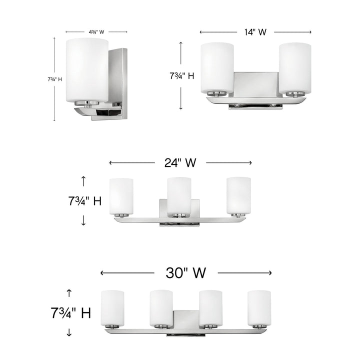 Hinkley Kyra Bathroom Vanity Light (view 3)