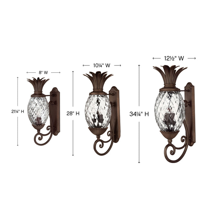 Hinkley Pineapple Outdoor Scroll Wall Light Clear Optic