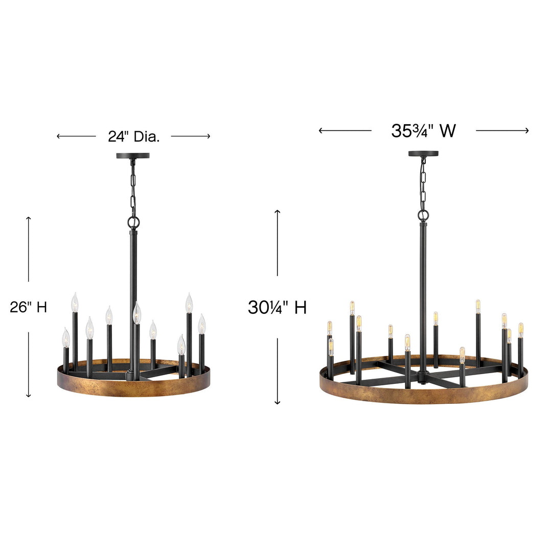 Hinkley Wells Chandelier (view 2)