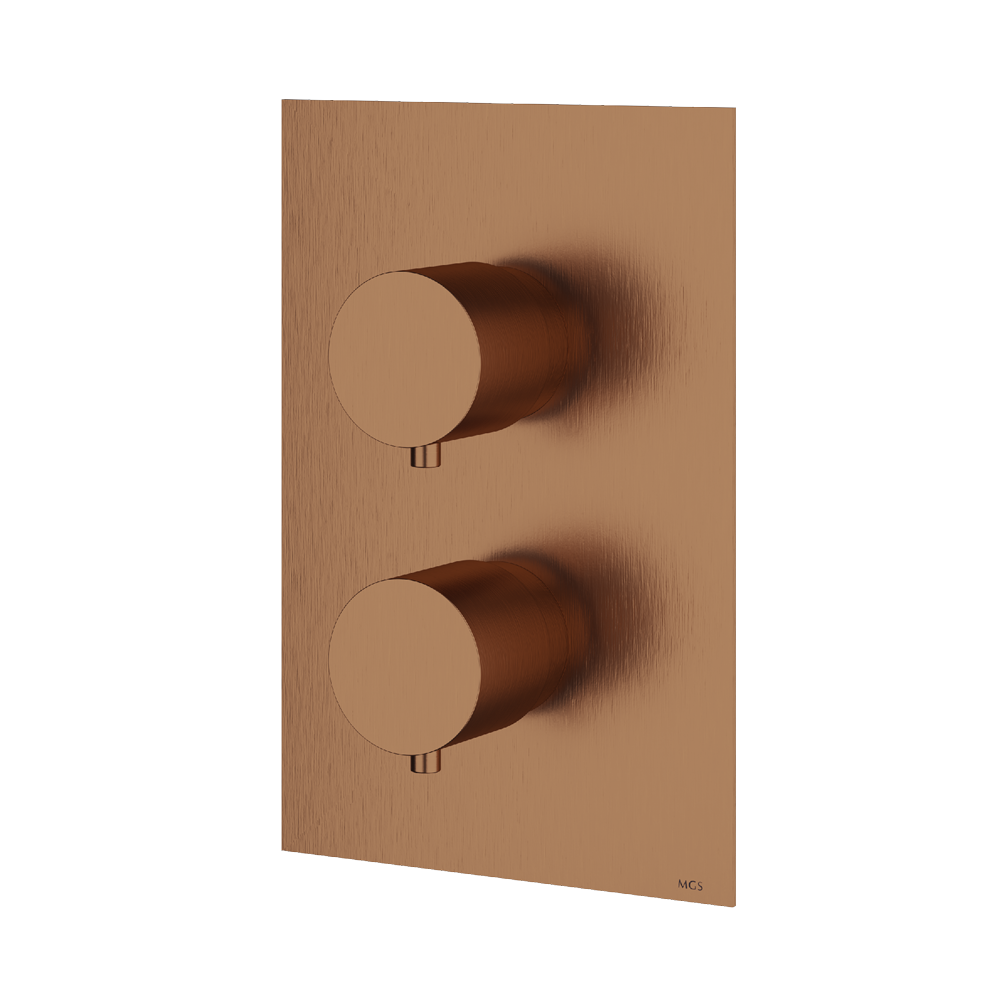 MGS Bagno Minimal Stainless Steel Thermostatic Trim with Two way Diverter and Volume Control