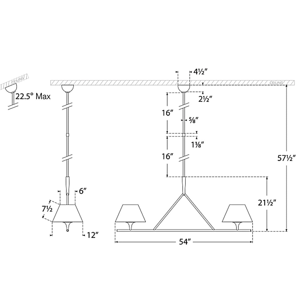Visual Comfort Signature Cesta Linear Chandelier