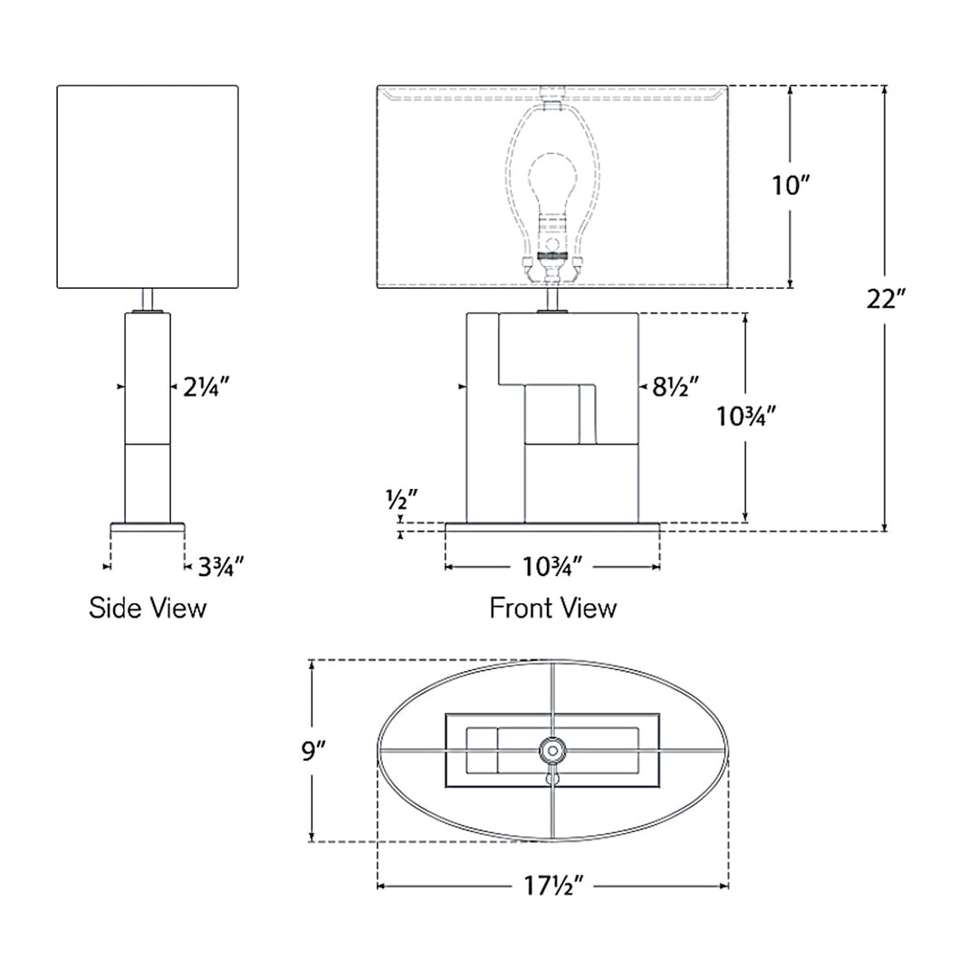 Visual Comfort Signature Ashlar Table Lamp