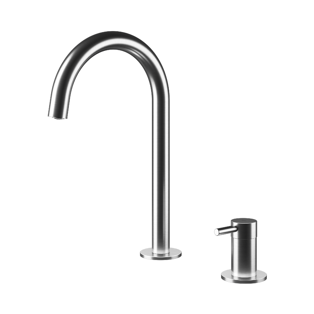 MGS Bagno Minimal Two hole Stainless Steel Basin Faucet