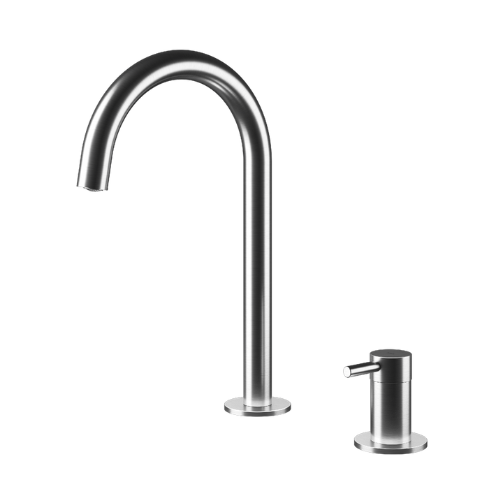 MGS Bagno Minimal Two hole Stainless Steel Basin Faucet