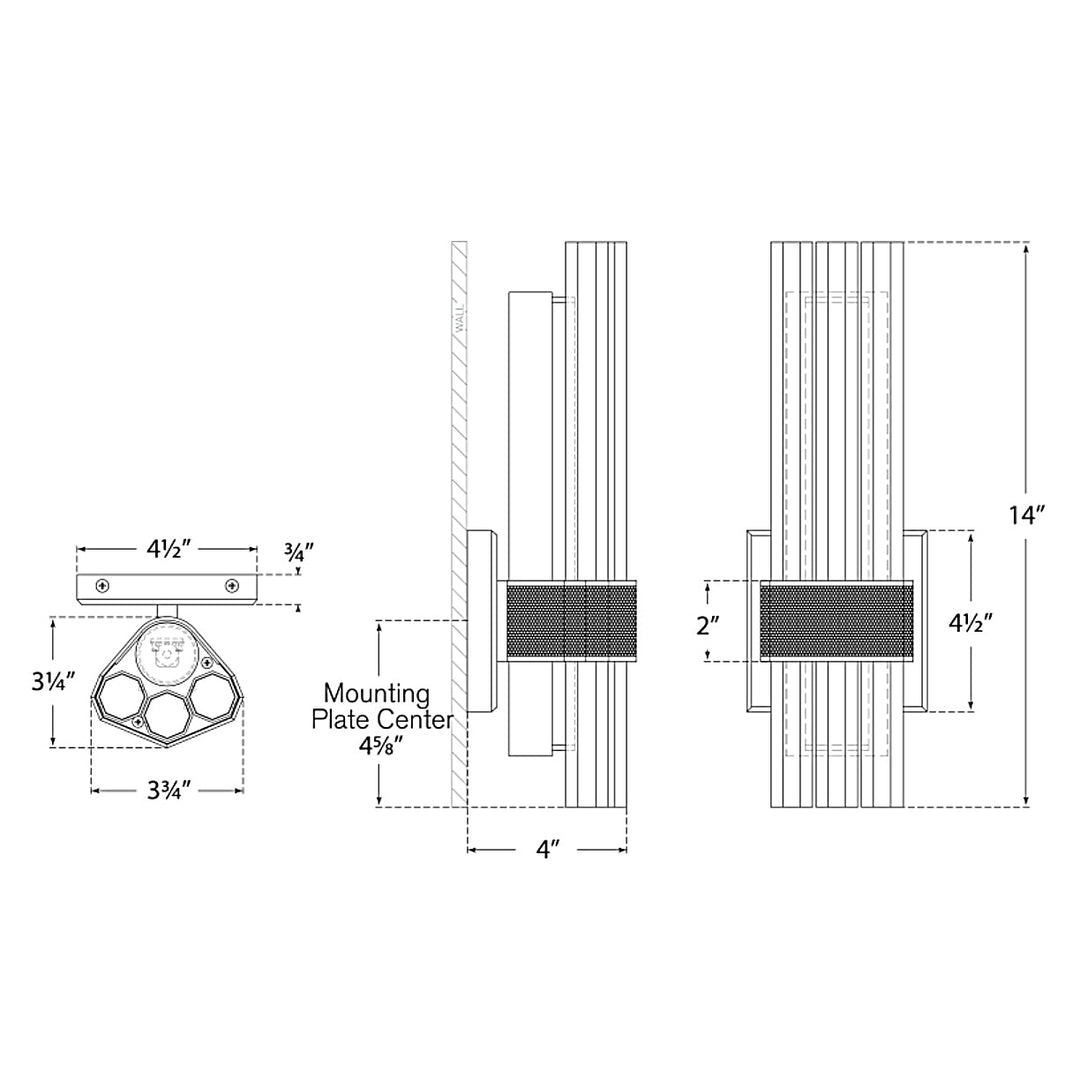 Visual Comfort Signature Fascio Asymmetric Wall Sconce