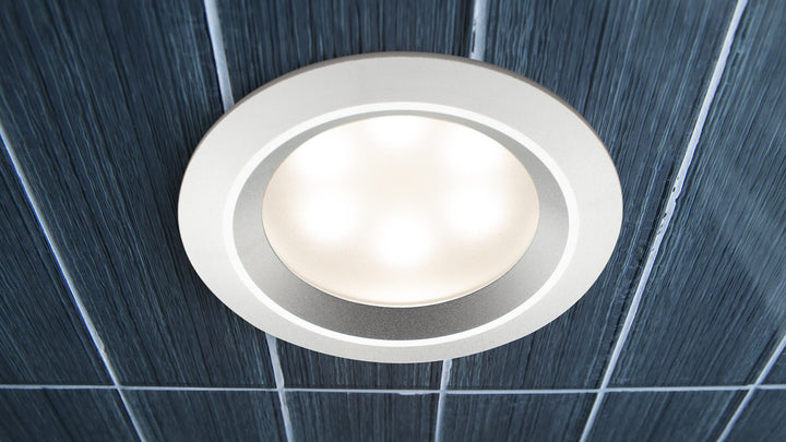 Mr. Steam Recessed LED Light Aluminum