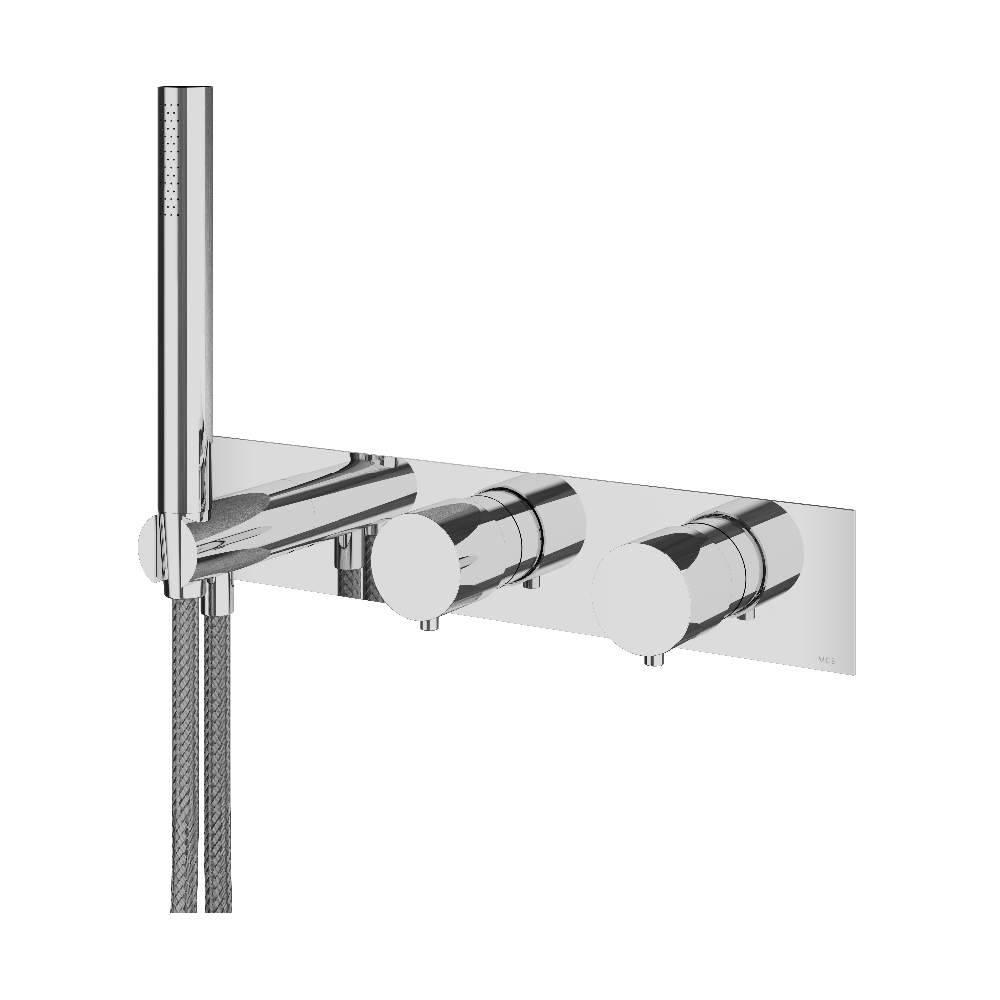 MGS Bagno Minimal Stainless Steel Thermostatic Trim with Three way Diverter and Volume Control