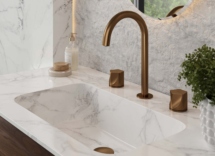 MGS Bagno Penta Widespread Stainless Steel Basin Faucet