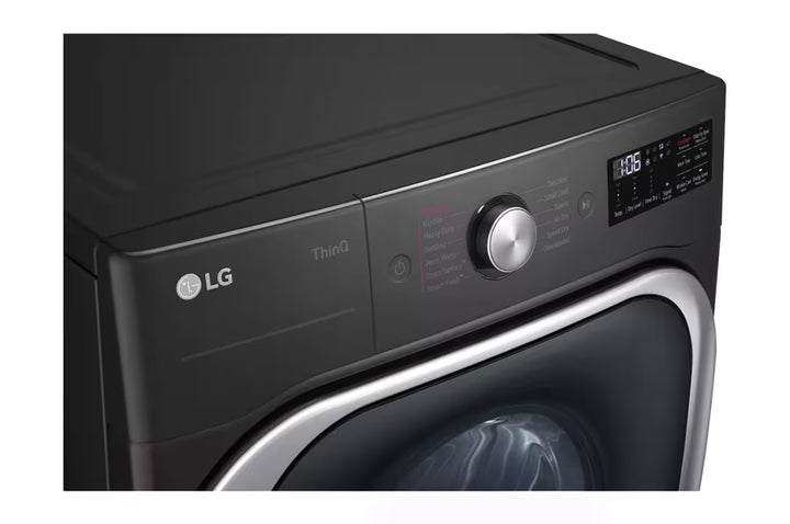 LG Appliances Mega Capacity Gas Dryer with Sensor Dry Turbo Steam 9 cu-ft