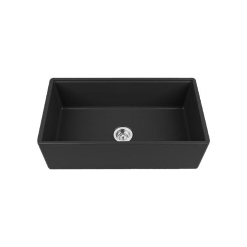 Chambord 30 Menton Apron Front Single-Bowl Fireclay Kitchen Sink With Center Drain