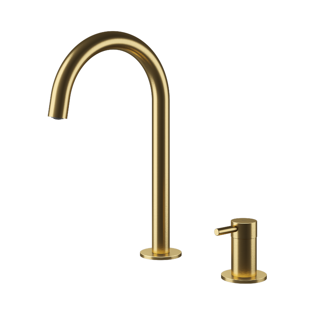 MGS Bagno Minimal Two hole Stainless Steel Basin Faucet