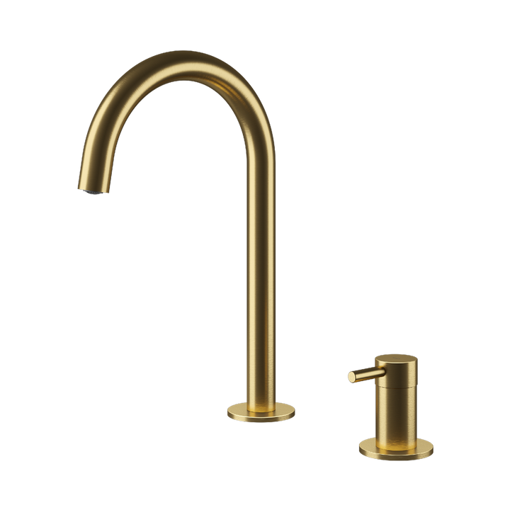 MGS Bagno Minimal Two hole Stainless Steel Basin Faucet
