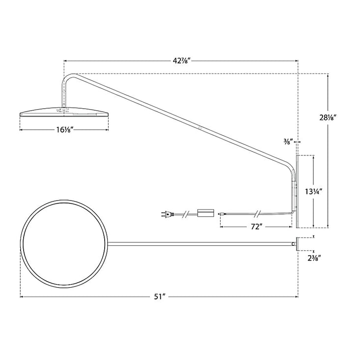 Visual Comfort Signature Dot Articulating Plug-in Wall Sconce