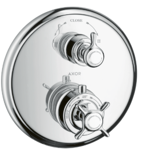 AXOR Montreux Thermostatic Trim with Volume Control and Diverter- Cross-Handle