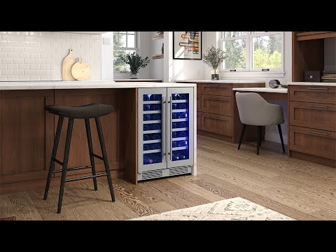 Zephyr Presrv French Door Wine Cooler 24" Dual Zone