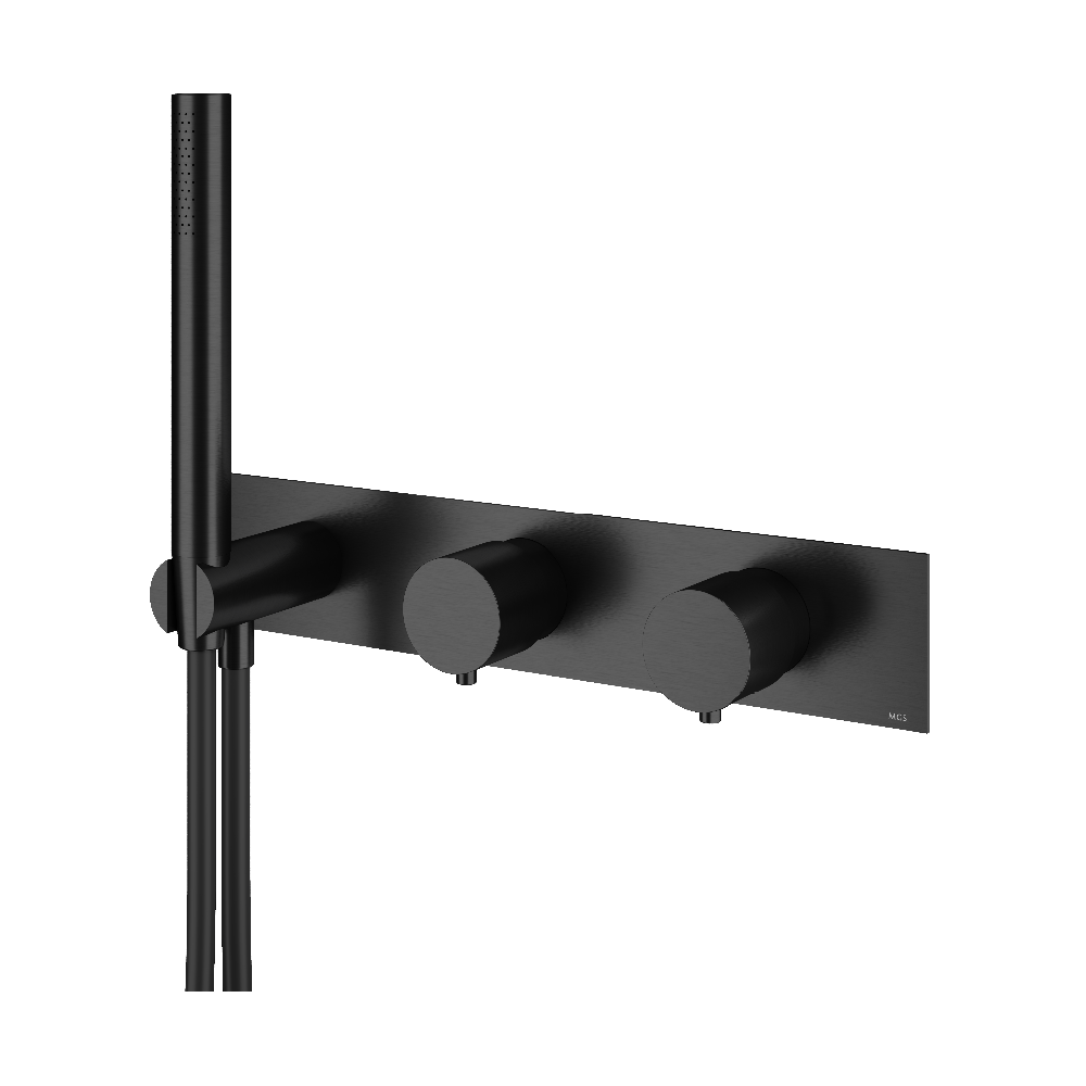 MGS Bagno Minimal Stainless Steel Thermostatic Trim with Three way Diverter and Volume Control