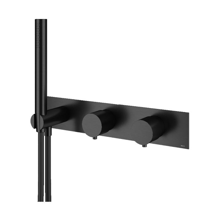 MGS Bagno Minimal Stainless Steel Thermostatic Trim with Three way Diverter and Volume Control