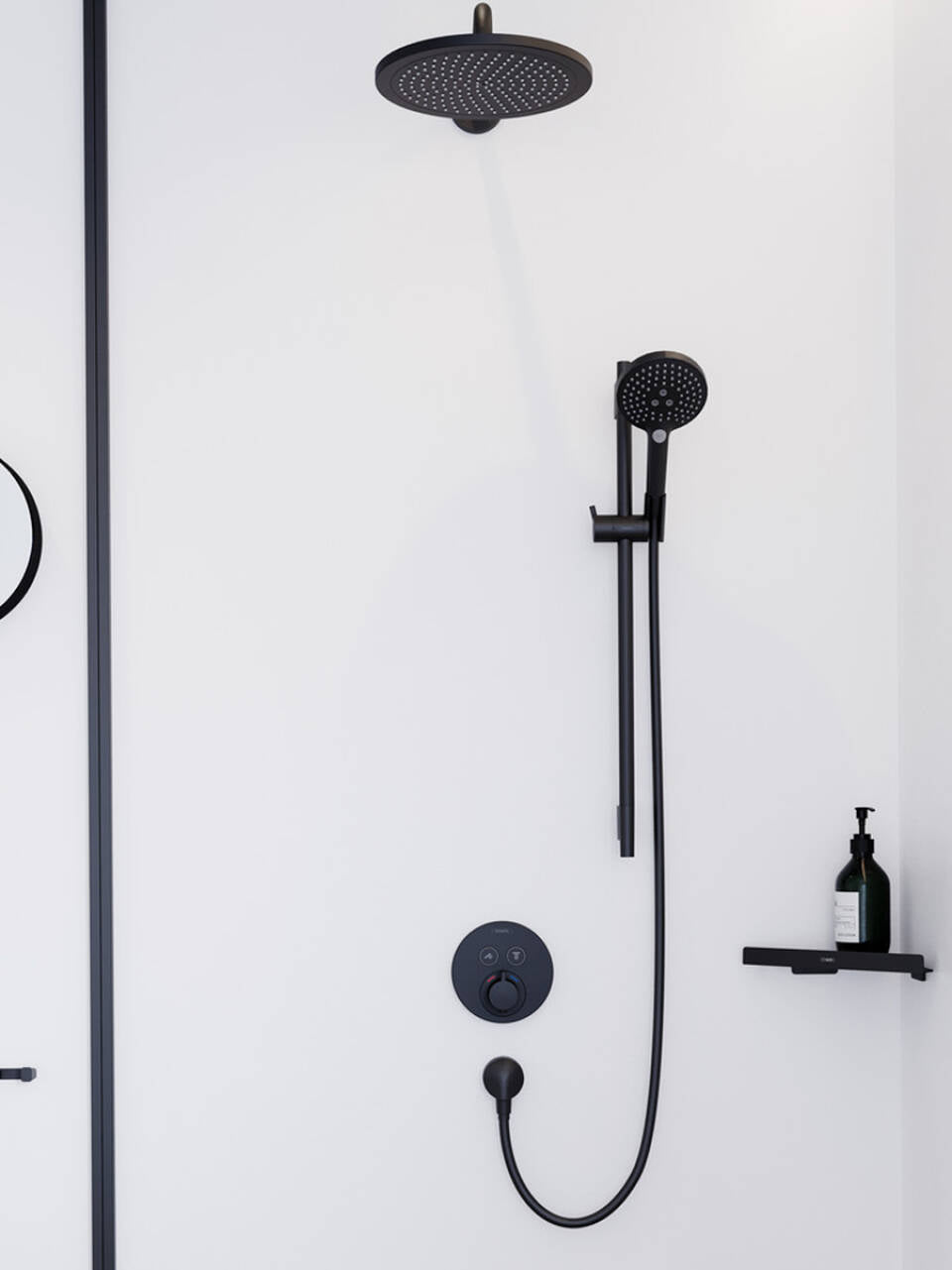 Hansgrohe ShowerSelect S Thermostatic Trim for 2 Functions Round