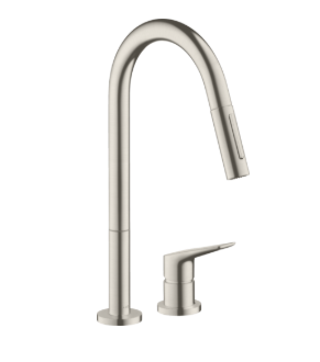 AXOR Citterio M 2-Hole Single-Handle Kitchen Faucet 2-Spray Pull-Down