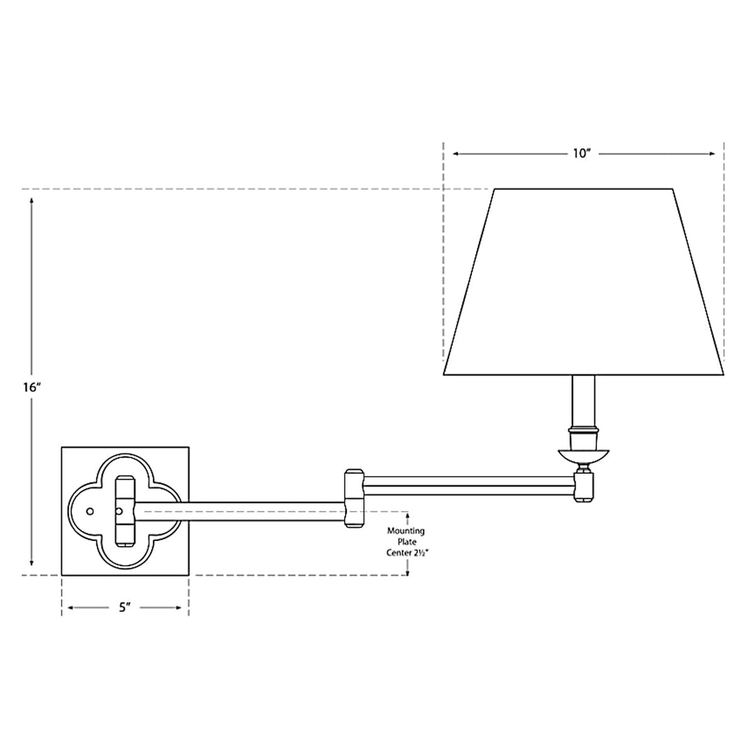 Visual Comfort Signature Griffith Swing Arm Plug-in Wall Sconce