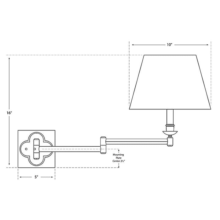 Visual Comfort Signature Griffith Swing Arm Plug-in Wall Sconce