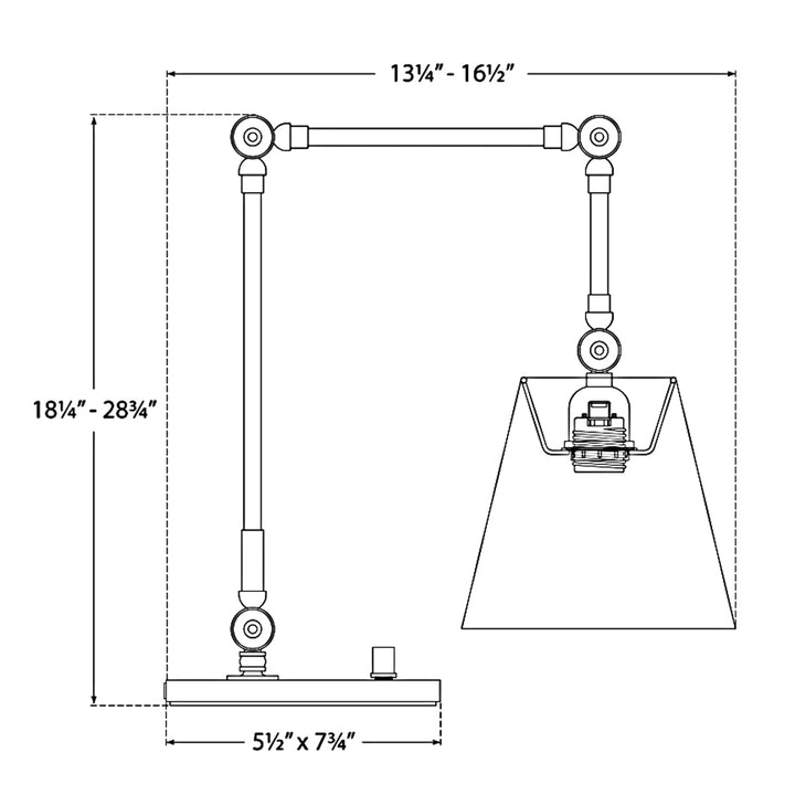 Visual Comfort Signature The Graves Pivoting Table Lamp