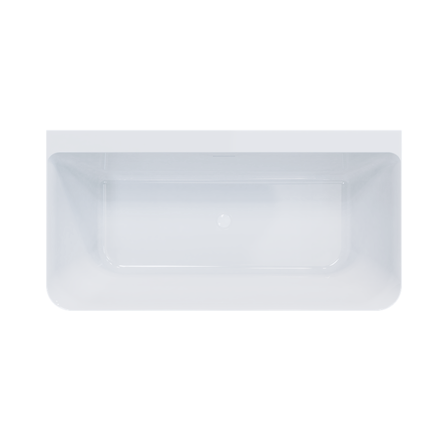 Crosswater London Taos Back To Wall Bathtub With Integral Overflow Clearstone