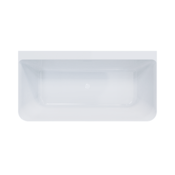 Crosswater London Taos Back To Wall Bathtub With Integral Overflow Clearstone