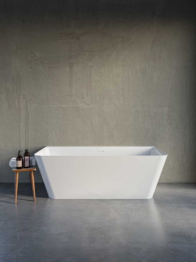 Crosswater London Taos Back To Wall Bathtub With Integral Overflow Clearstone