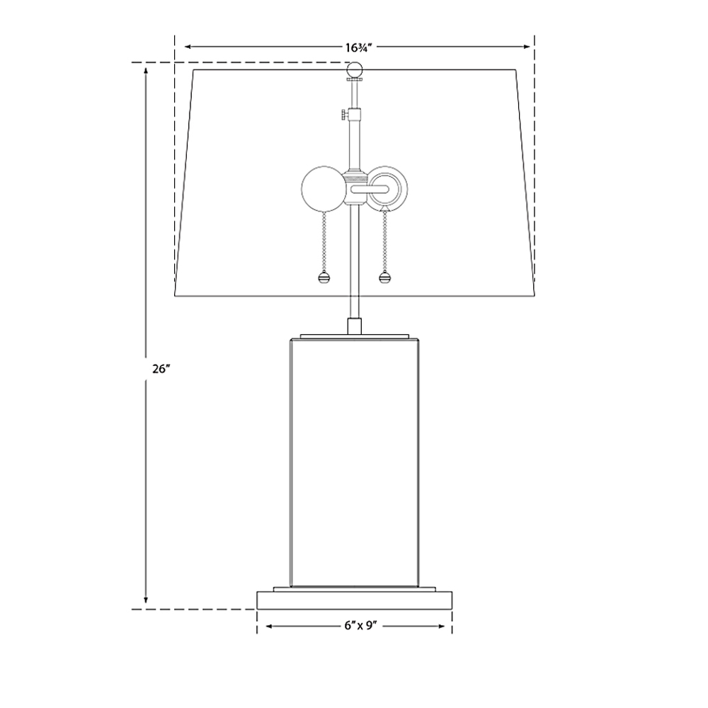 Visual Comfort Signature Crystal Block Table Lamp