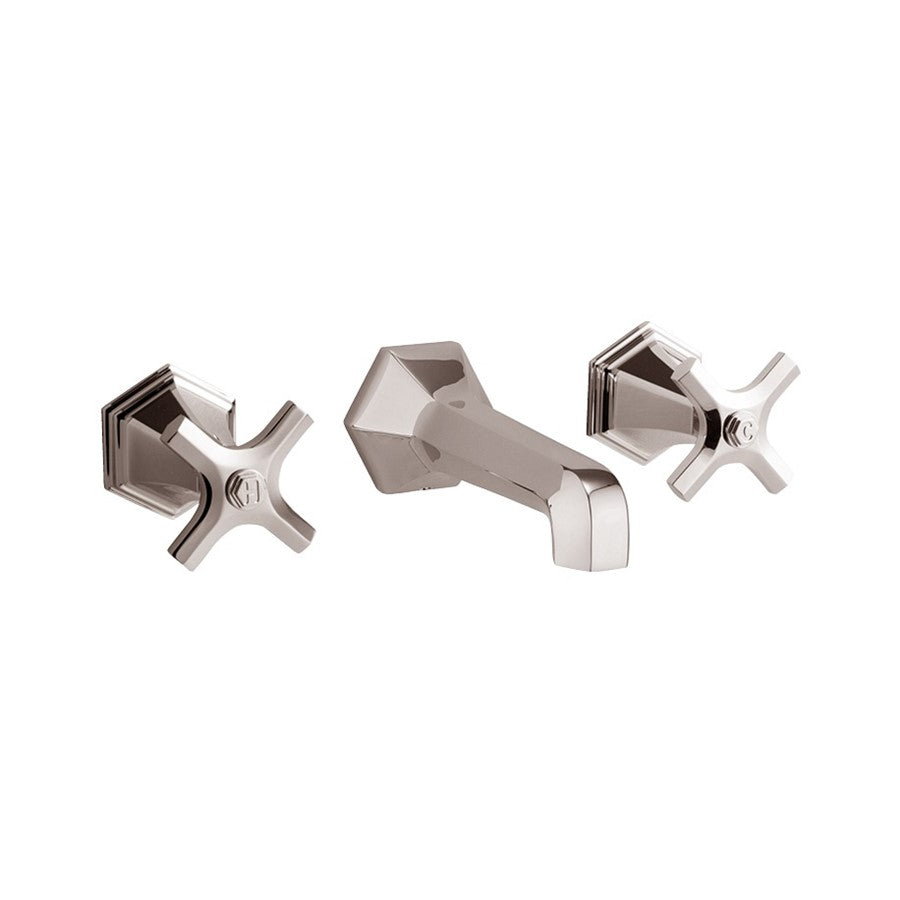 Crosswater London Waldorf Wall-mount Widespread Basin Faucet Trim with Cross Handles