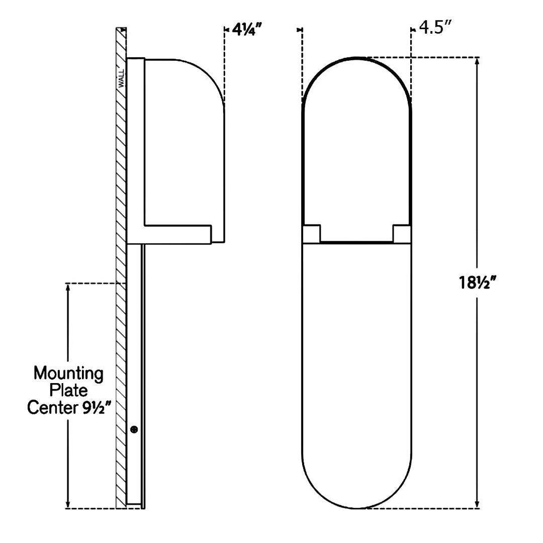 Visual Comfort Signature Melange Elongated Pill Wall Sconce