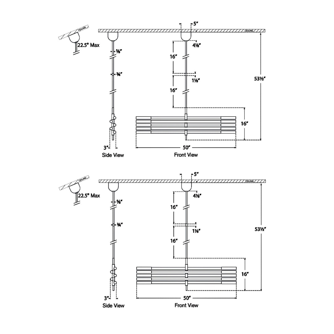 Visual Comfort Signature Rousseau Articulating Tube Chandelier