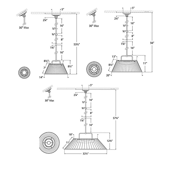 Visual Comfort Signature Serrato Pendant