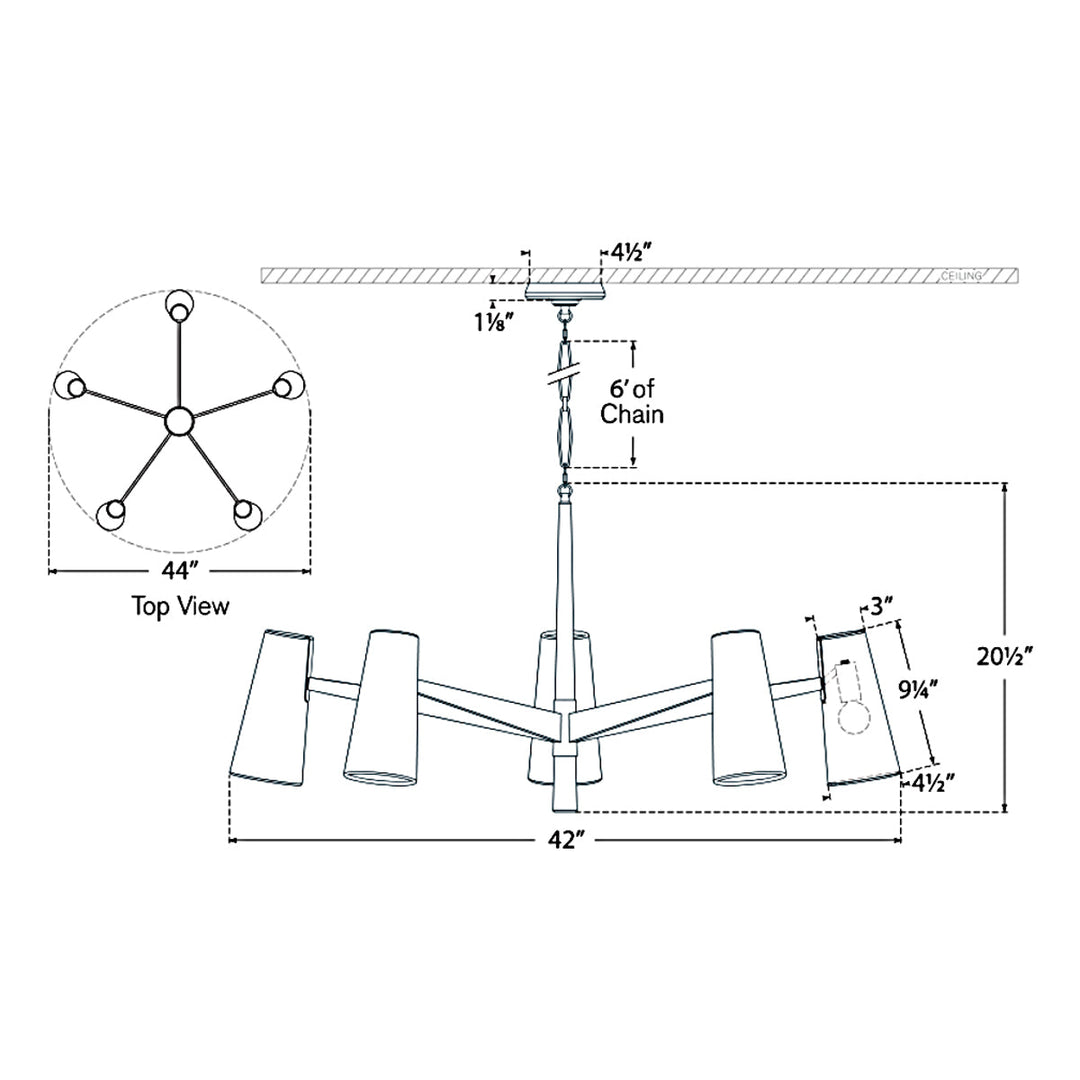 Visual Comfort Signature Olina Chandelier