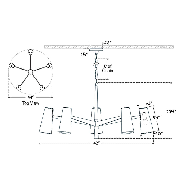 Visual Comfort Signature Olina Chandelier