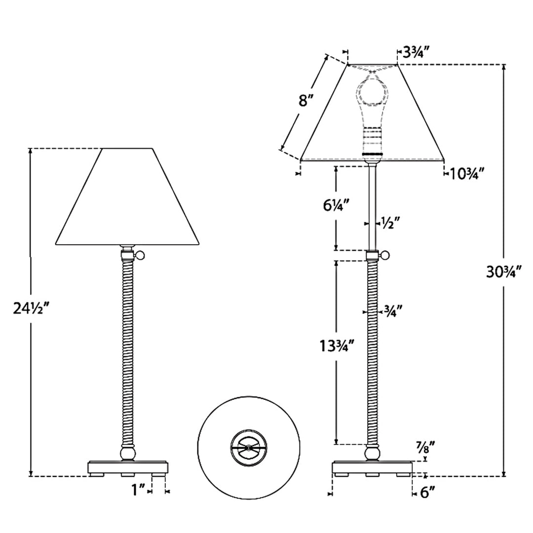 Visual Comfort Signature Basden Adjustable Table Lamp