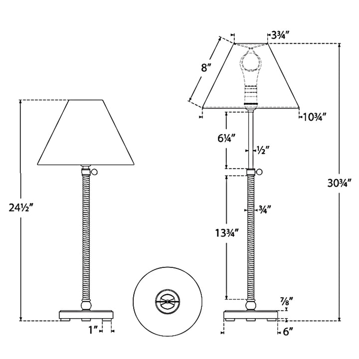 Visual Comfort Signature Basden Adjustable Table Lamp