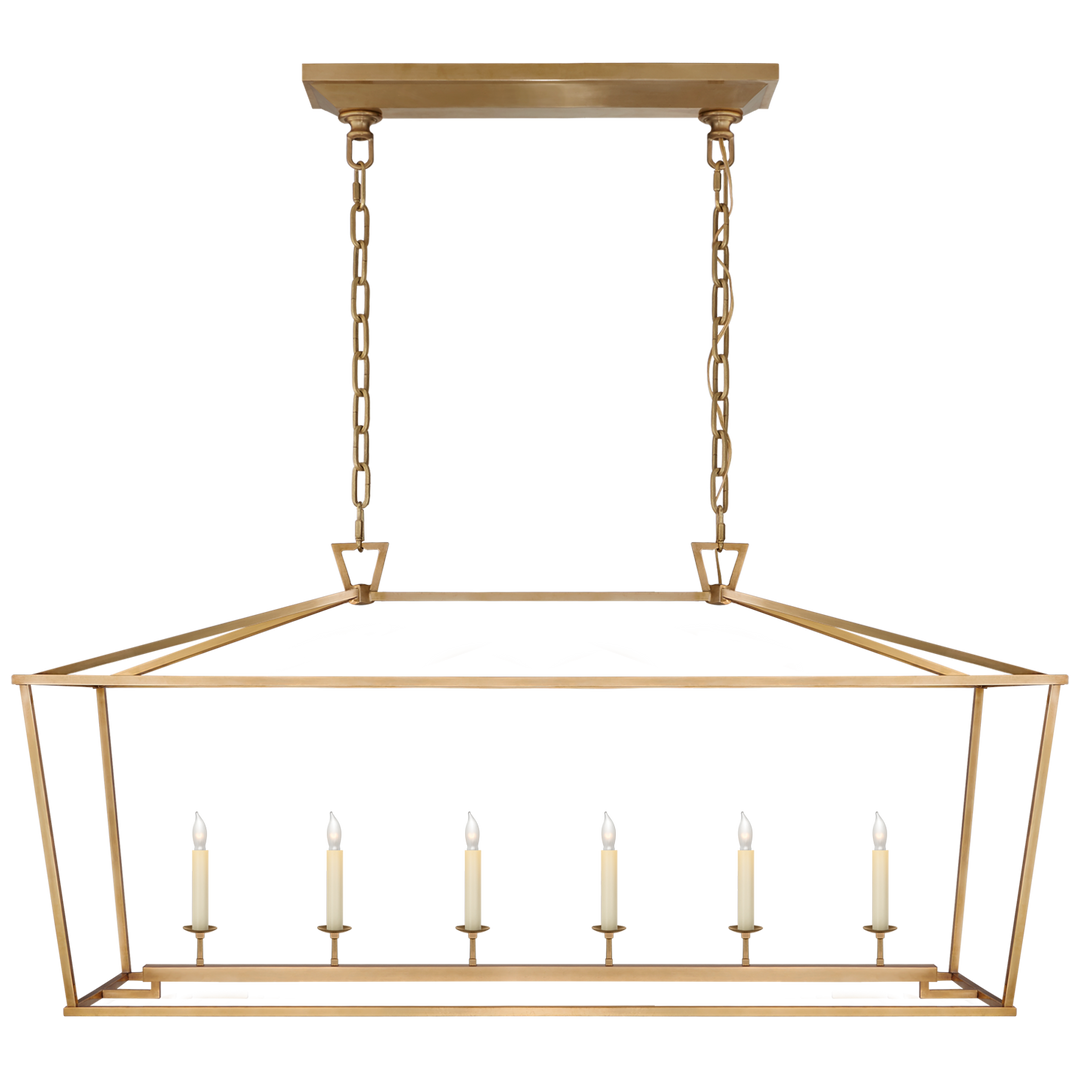 Visual Comfort Signature Darlana Brass Linear Lantern Chandelier (view 2)