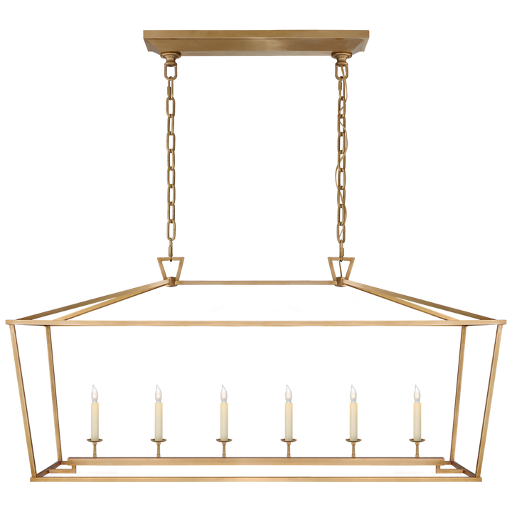 Visual Comfort Signature Darlana Brass Linear Lantern Chandelier (view 2)