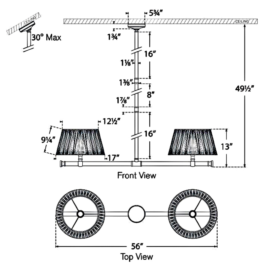 Visual Comfort Signature Marion Linear Chandelier