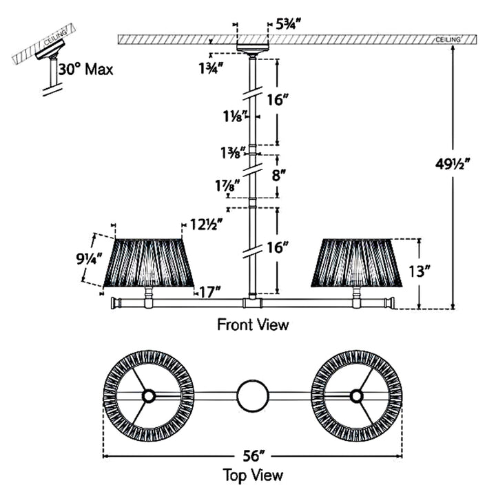 Visual Comfort Signature Marion Linear Chandelier