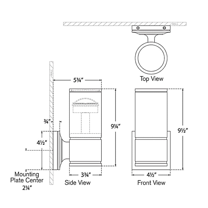 Visual Comfort Signature Provo Single Canister Outdoor Wall Light