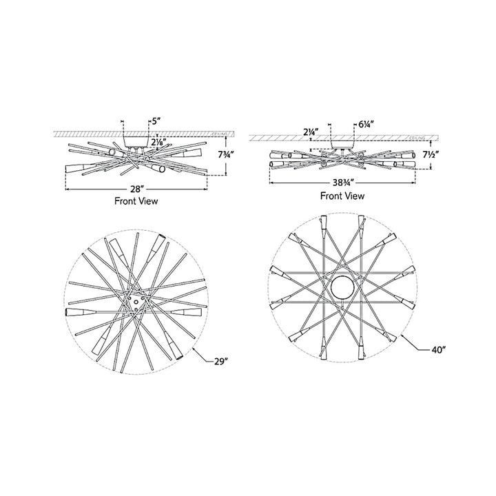 Visual Comfort Signature Stellar Ceiling Light